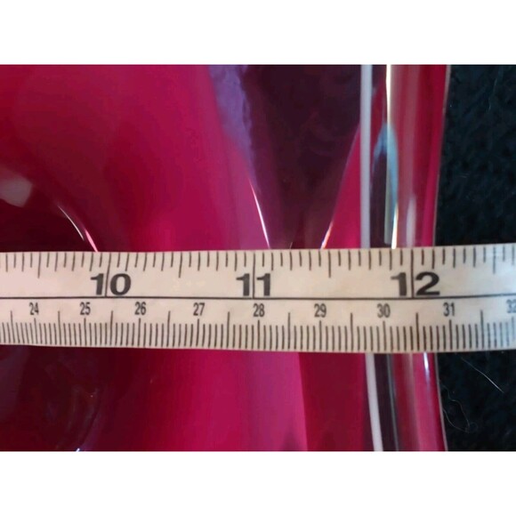 Vtg 1963 Paul Kedelv Signed Pink Flygsfor Art Glass "Coquille" Range 12" X 5.25" - Picture 16 of 16